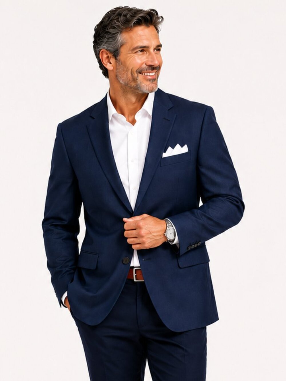 Andrew Fezza Blue Blazer 50R Two Button Sport Coat NWT